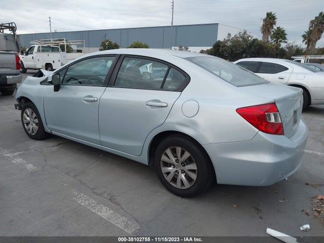2012 HONDA CIVIC LX VIN: 19XFB2F55CE309722