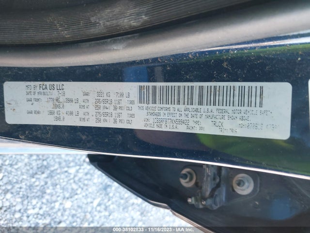 1C6SRFBT7KN599422 RAM 1500 Big Horn