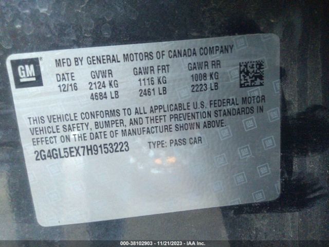 2G4GL5EX7H9153223 Buick Regal Turbo Sport Touring