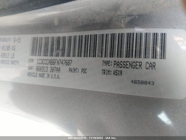 Chrysler 200 Limited 2015 1C3CCCAB6FN747687 Image 9
