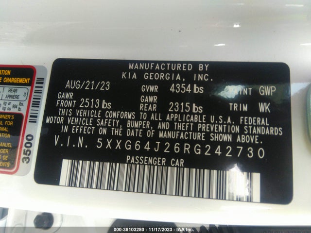 KIA K5 Gt-line 2024 5XXG64J26RG242730 Image 9
