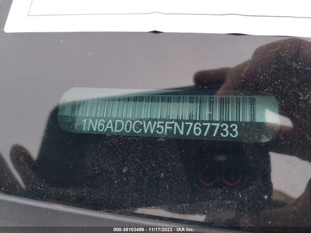 2015 NISSAN FRONTIER SV VIN: 1N6AD0CW5FN767733