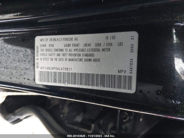 2004 PORSCHE CAYENNE WP1AB29P04LA73611 Photo 8