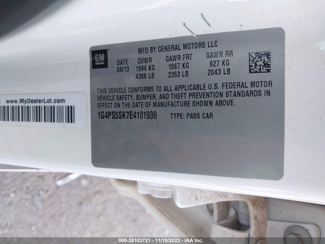 1G4PS5SK7E4101939 Buick Verano Leather Group