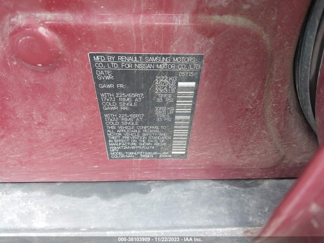 Aukcja sprzedaży 2015 Nissan Rogue S, vin: KNMAT2MV6FP570274, numer aukcji: 38103909