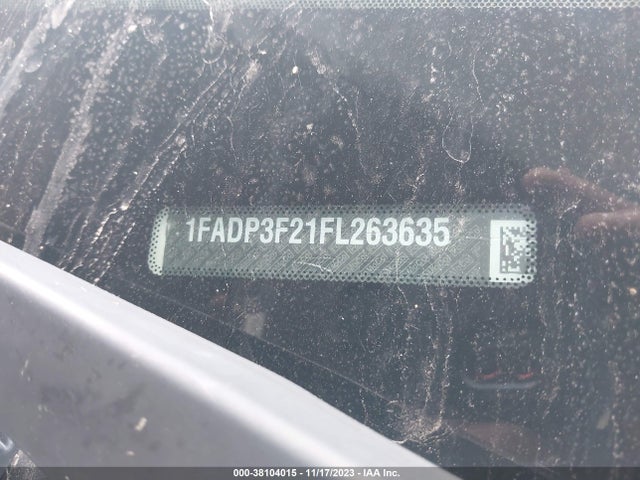 Ford FOCUS SE 2015 1FADP3F21FL263635 Image 9
