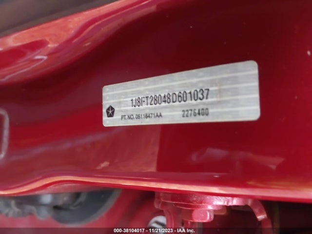 2008 JEEP PATRIOT SPORT VIN: 1J8FT28048D601037