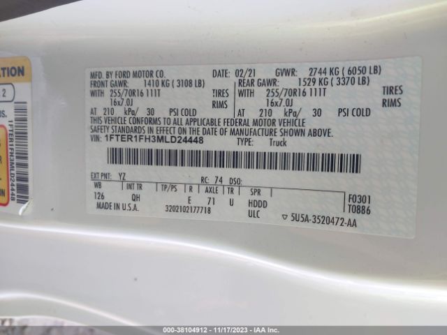 1FTER1FH3MLD24448 Ford RANGER XL