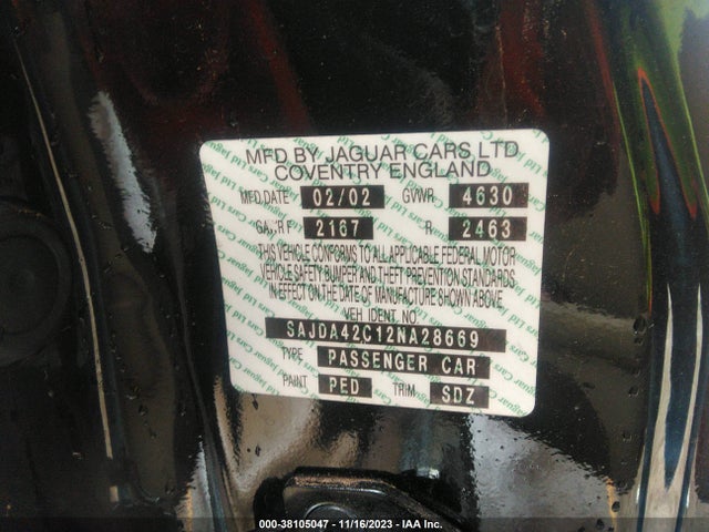 2002 JAGUAR XK8 SAJDA42C12NA28669 Photo 8