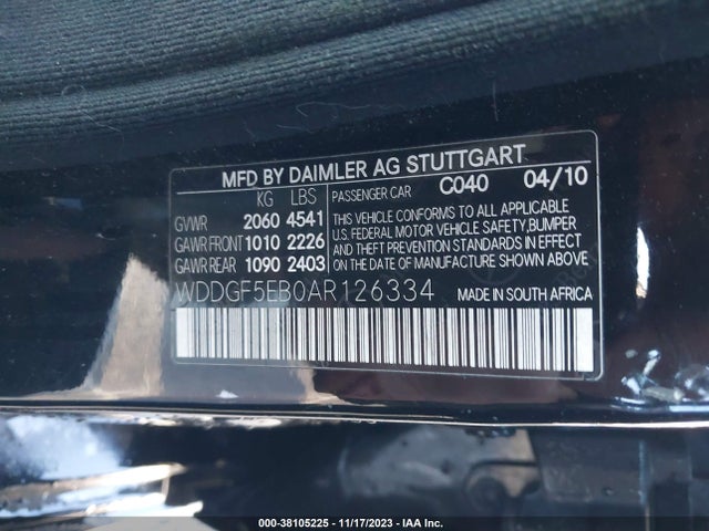 2010 MERCEDES-BENZ C 300 SPORT/LUXURY/ VIN: WDDGF5EB0AR126334