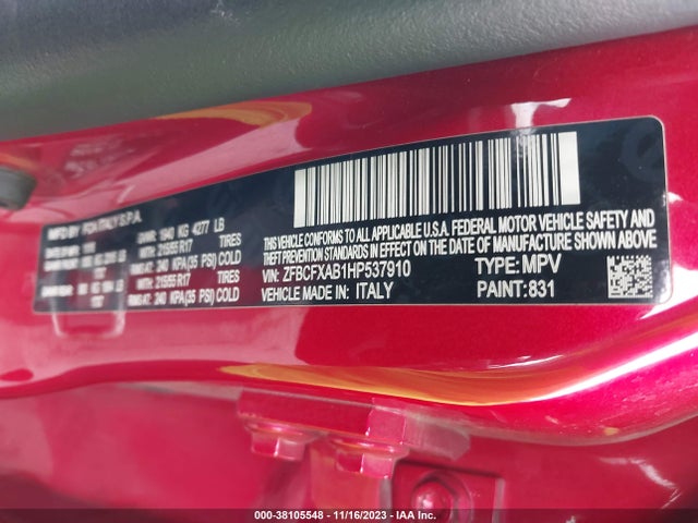 2017 FIAT 500X ZFBCFXAB1HP537910 Photo 8