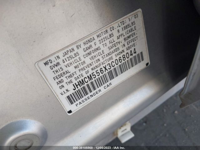 2003 HONDA ACCORD SDN JHMCM556X3C068044 Photo 8