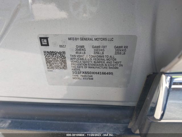 2017 CHEVROLET BOLT EV 1G1FX6S0XH4166495 Photo 8