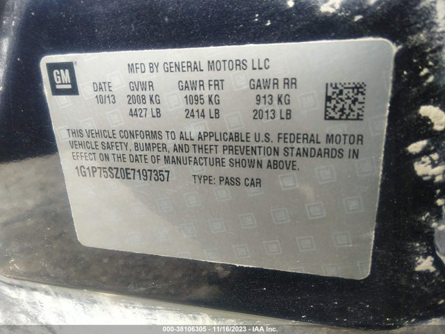 Chevrolet Cruze Diesel 2014 1G1P75SZ0E7197357 Image 9