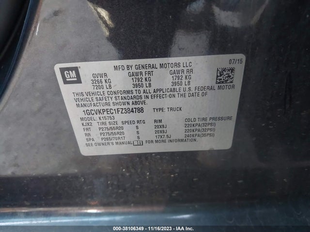 Chevrolet Silverado 1500 Ls 2015 1GCVKPEC1FZ384788 Image 9