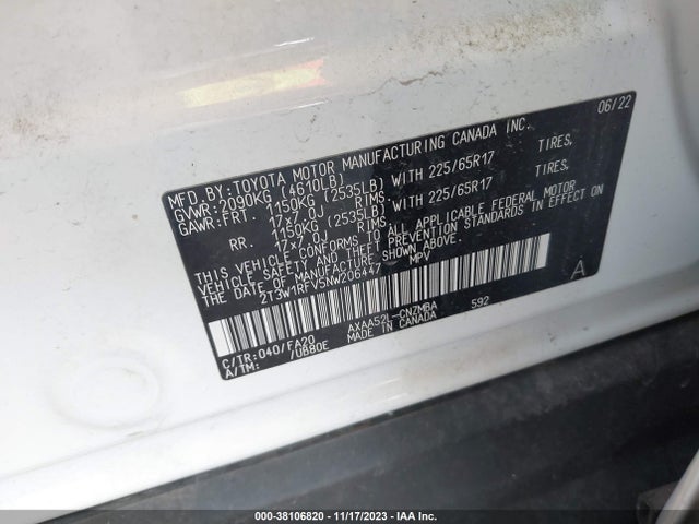 Toyota Rav4 Xle 2022 2T3W1RFV5NW206447 Image 9