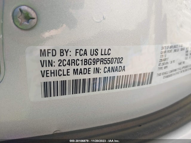 2C4RC1BG9PR550702 Chrysler Pacifica Touring L