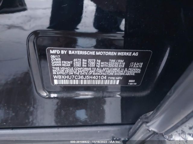 2018 BMW X1 WBXHU7C36J5H40104 Photo 8