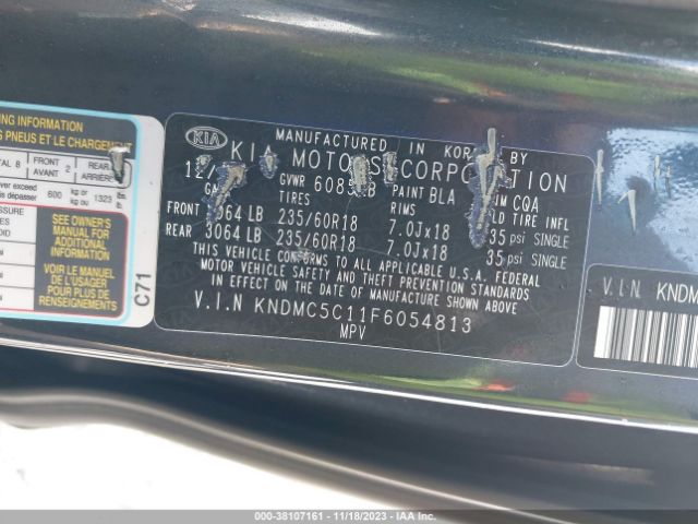 KNDMC5C11F6054813 KIA SEDONA EX