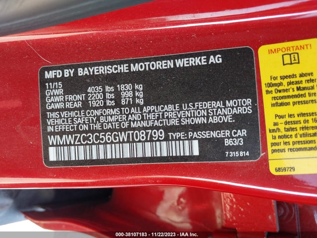 2016 MINI COUNTRYMAN WMWZC3C56GWT08799 Photo 8