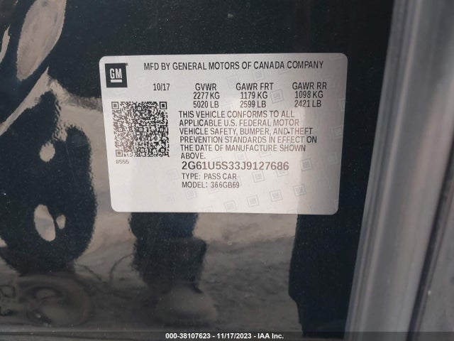 2G61U5S33J9127686 Cadillac Xts W20 Livery Package