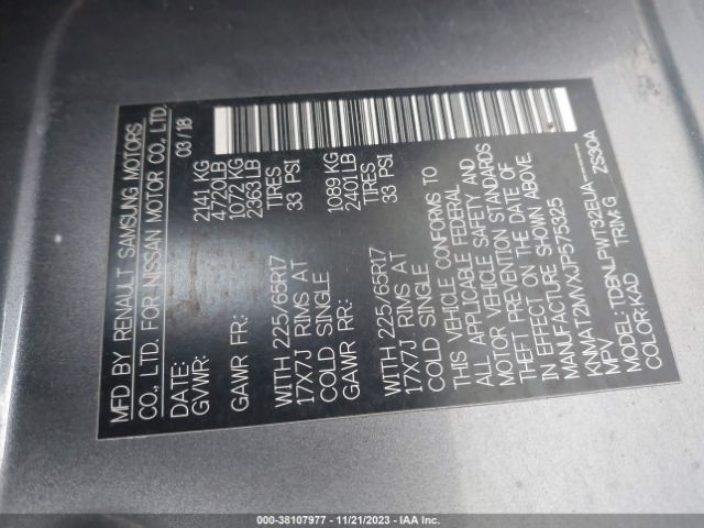 2018 NISSAN ROGUE KNMAT2MVXJP575325 Photo 8