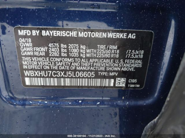 WBXHU7C3XJ5L06605 BMW X1 Sdrive28i