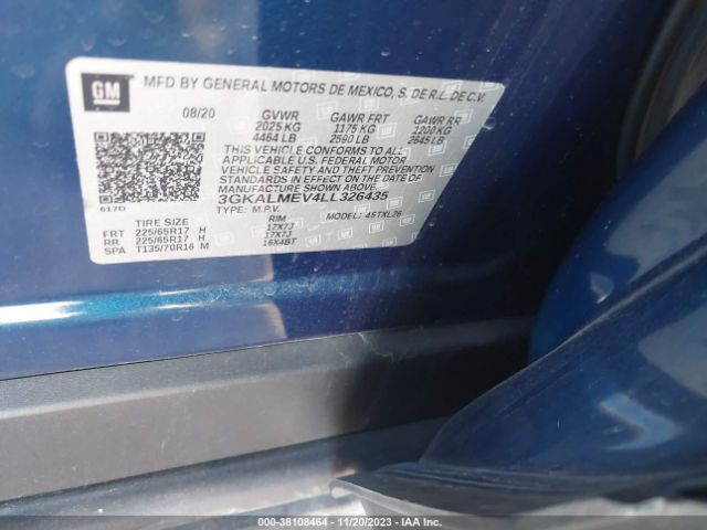 3GKALMEV4LL326435 GMC Terrain Fwd Sle