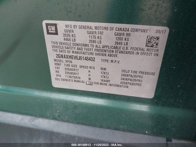 Chevrolet EQUINOX LS 2018 2GNAXHEV6J6148432 Image 9