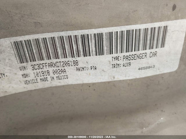 2012 FIAT 500 3C3CFFARXCT206188 Photo 8