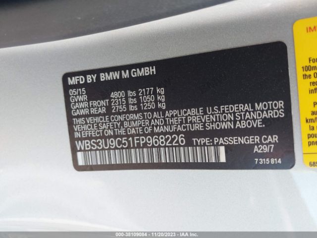 WBS3U9C51FP968226 BMW M4