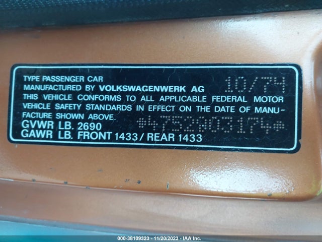 1975 PORSCHE 914 00000004752903174 Photo 8