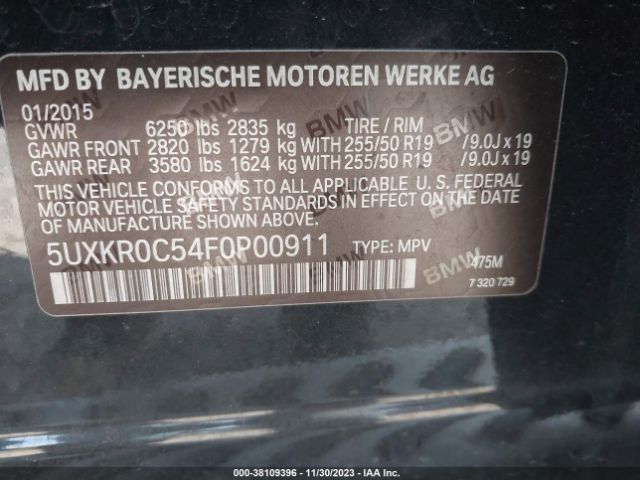 5UXKR0C54F0P00911 BMW X5 Xdrive35i