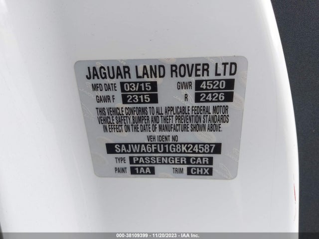 2016 JAGUAR F-TYPE SAJWA6FU1G8K24587 Photo 8