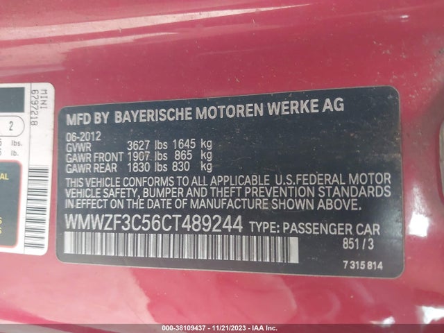 2012 MINI COOPER CLUBMAN WMWZF3C56CT489244 Photo 8