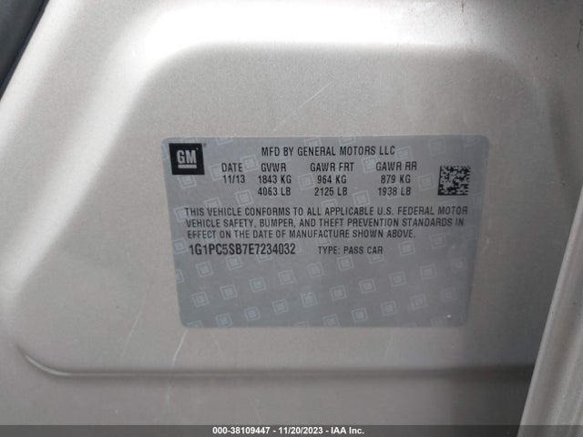 Chevrolet Cruze 1lt Auto 2014 1G1PC5SB7E7234032 Image 9
