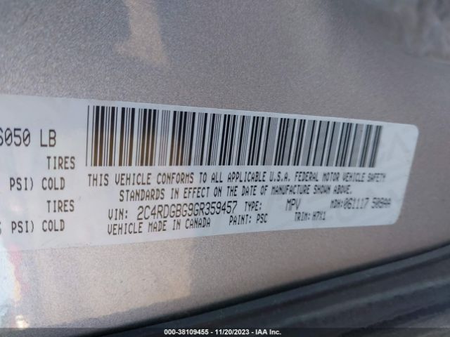 2C4RDGBG9GR359457 Dodge Grand Caravan Se