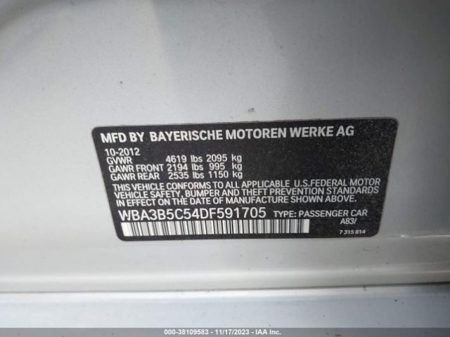 2013 BMW 328I WBA3B5C54DF591705 Photo 8