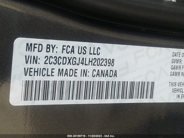 Dodge Charger Scat Pack Rwd 2020 2C3CDXGJ4LH202398 Image 9
