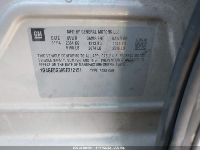 1G4GE5G39EF212151 Buick Lacrosse Premium I Group