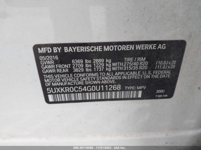5UXKR0C54G0U11268 BMW X5 Xdrive35i