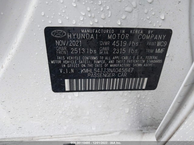 Hyundai gdi nu pe 2022 KMHL54JJ3NA045847 Image 9