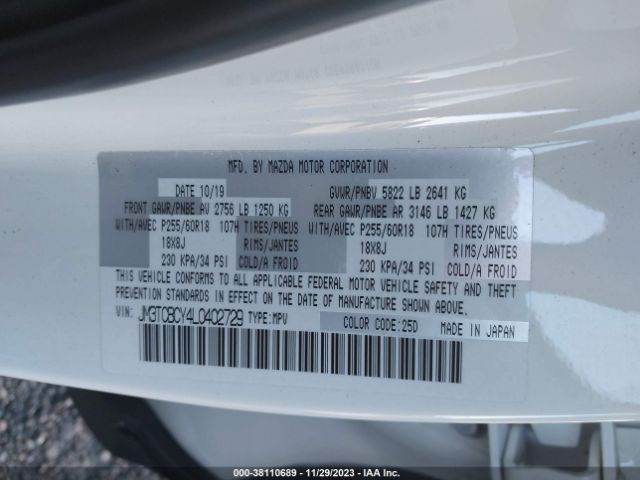 2020 MAZDA CX-9 JM3TCBCY4L0402729 Photo 8