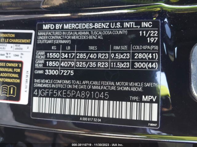 4JGFF5KE5PA891045 Mercedes-Benz Gls 450