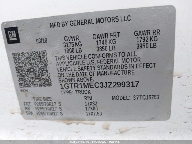 GMC Sierra 1500 Sle 2018 1GTR1MEC3JZ299317 Image 9