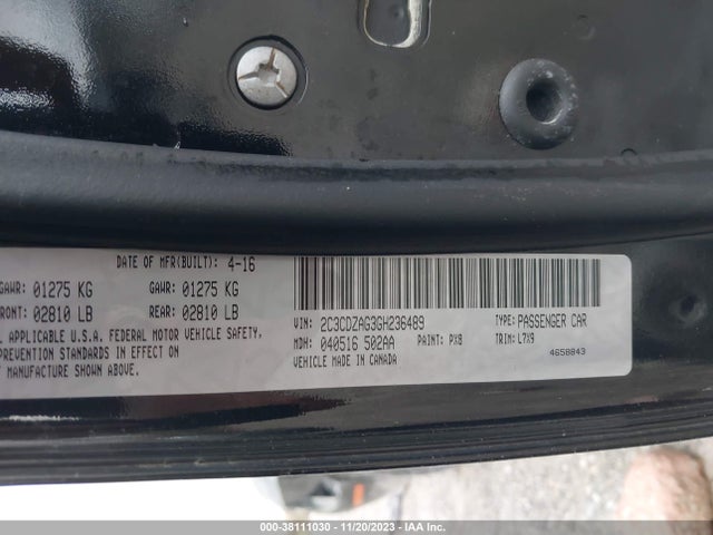 Dodge Challenger Sxt 2016 2C3CDZAG3GH236489 Image 9