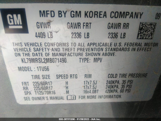 Chevrolet Trailblazer Awd Lt 2021 KL79MRSL2MB071490 Image 9