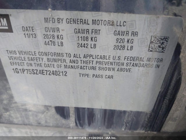 Chevrolet Cruze Diesel 2014 1G1P75SZ4E7240212 Image 9