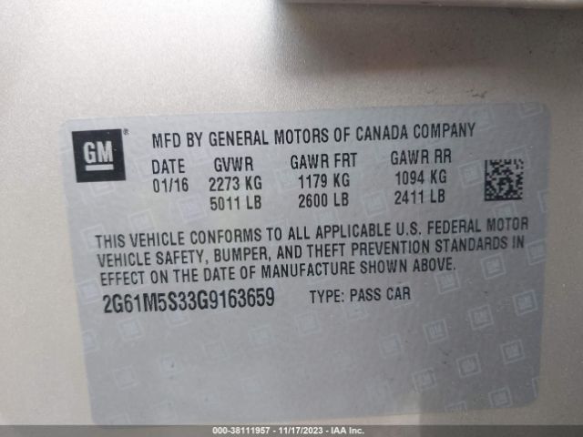 2G61M5S33G9163659 Cadillac Xts Luxury Collection