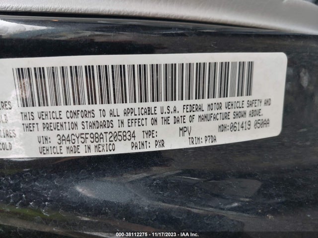 2010 CHRYSLER PT CRUISER CLASSIC VIN: 3A4GY5F98AT205834